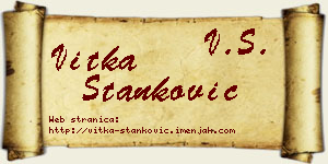 Vitka Stanković vizit kartica